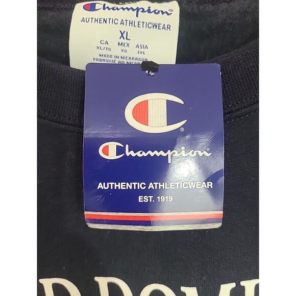 Champion ODU Old Dominion University Alumni Sweatshirt Men's XL Navy Blue White - Picture 4 of 6